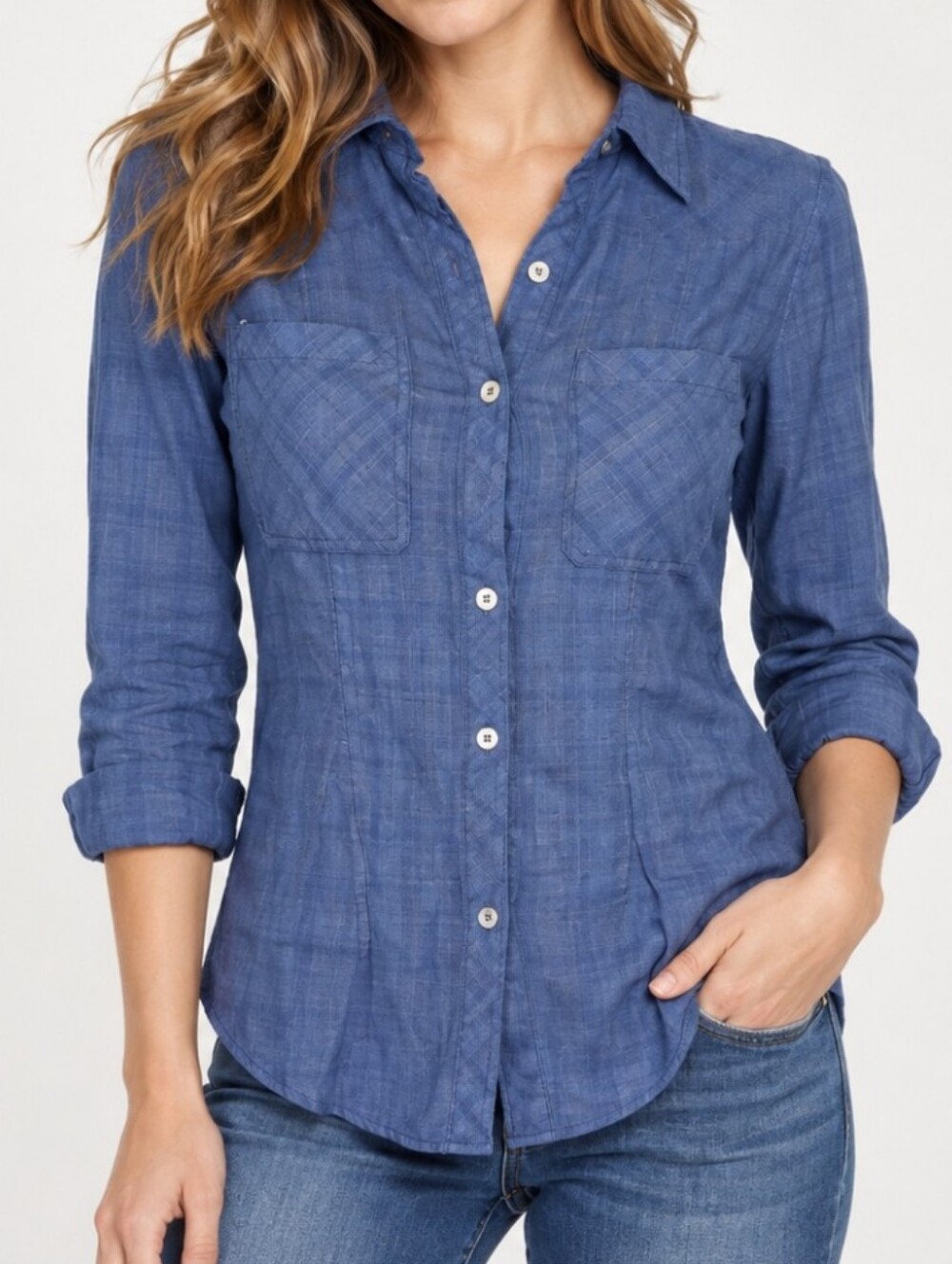 Maurices Plaid Button Long Sleeve